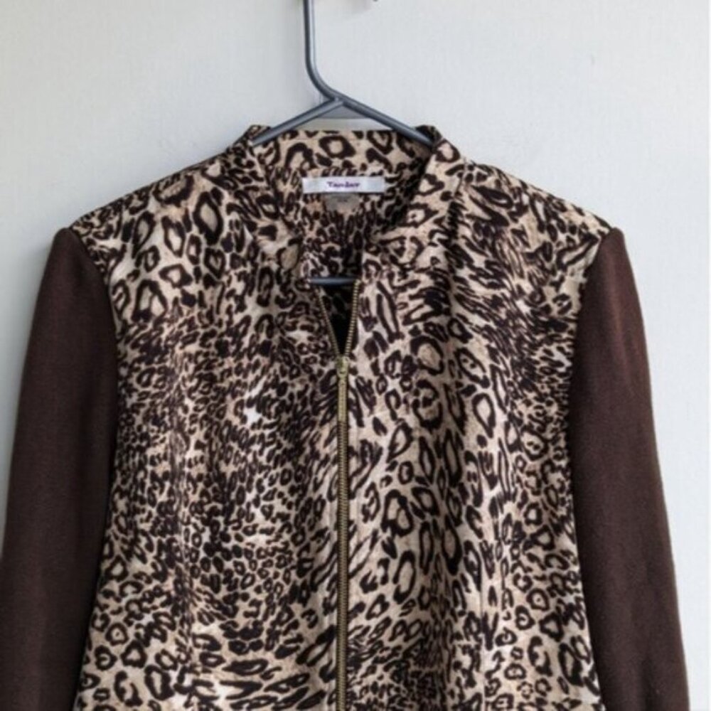 Tanjay Leopard Print Zip Jacket - image 3